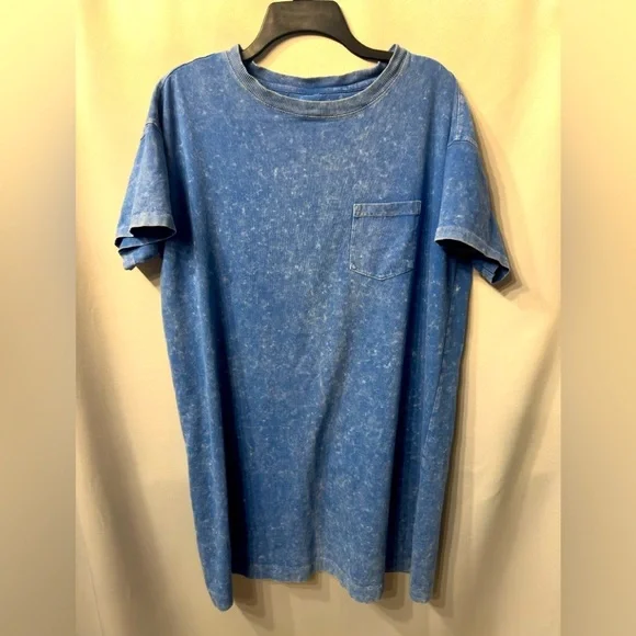 Old Navy | Dresses | Old Navy Womens Oversized T Shirt Dress Tie Dye Blue  With Pocket Size Large | Poshmark